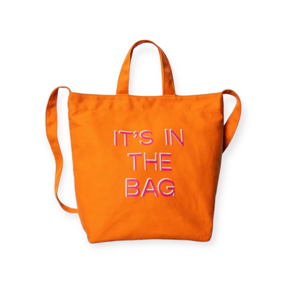 Opalhouse Orange Tote Bag with Message “IT’S IN THE BAG”